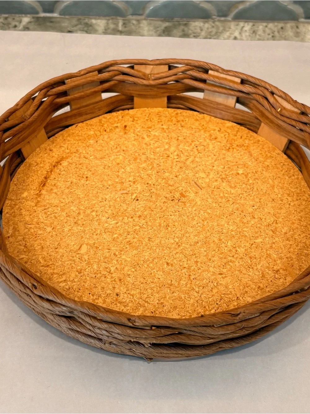 Vintage Pyrex Baker In A Basket 9.5